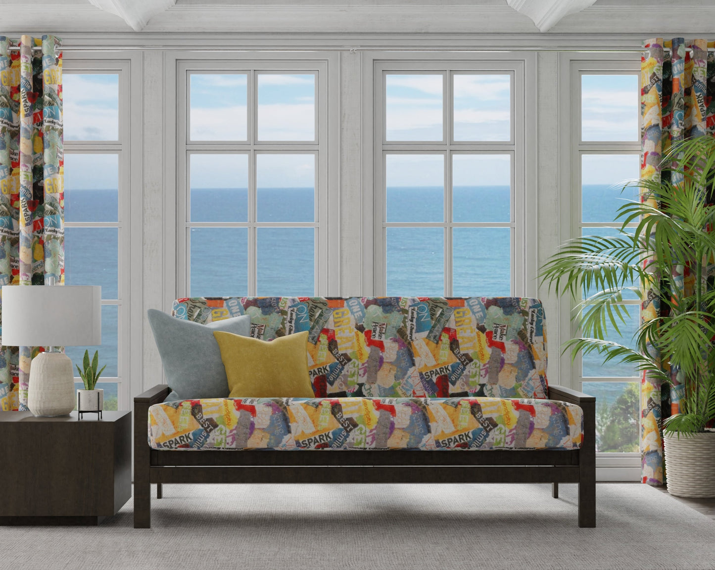 Clippings Decoupaged Futon Cover