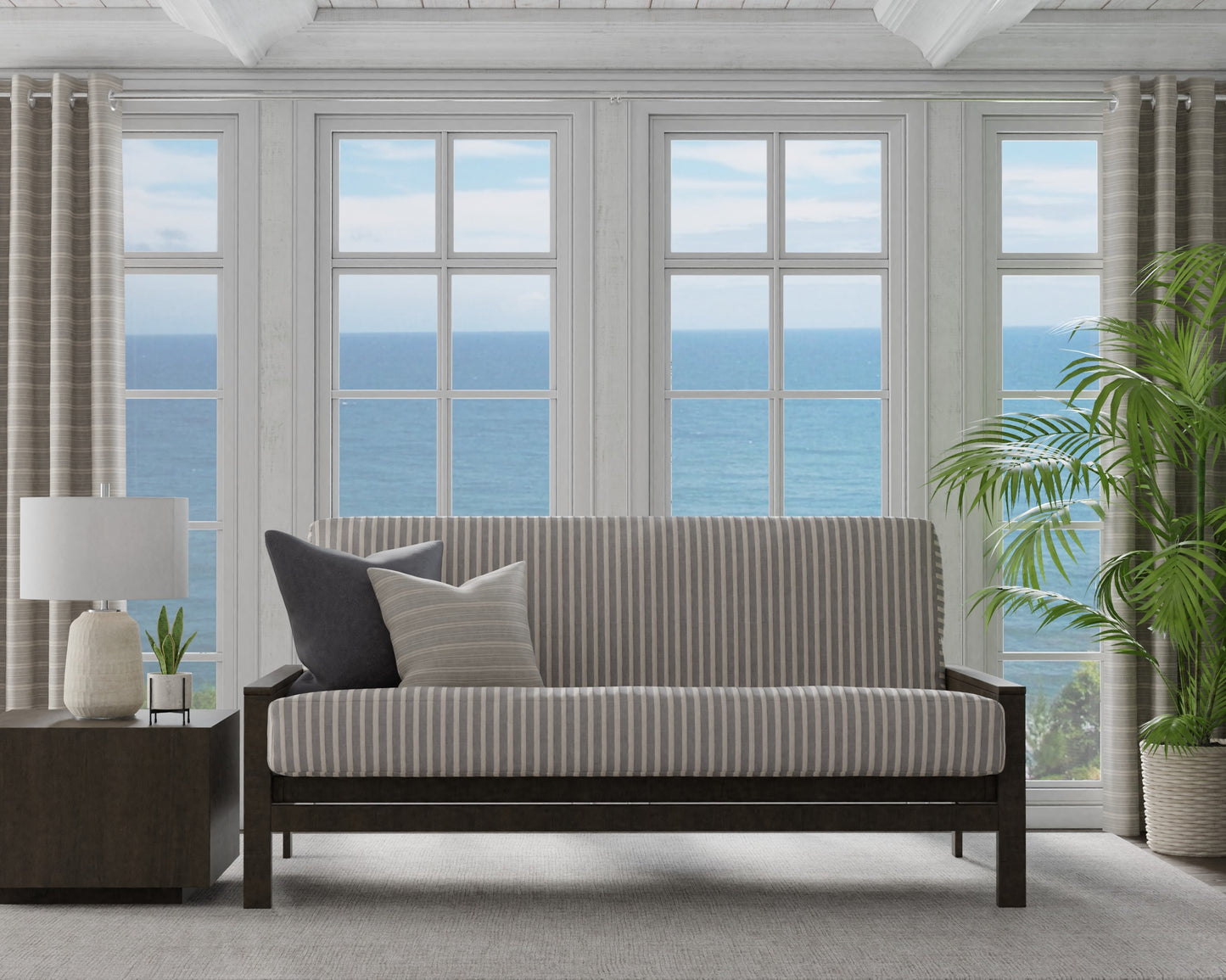 Farmhouse Pewter Futon Cover