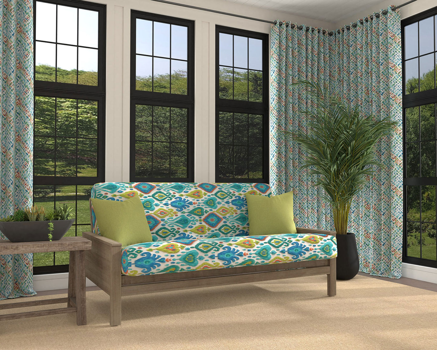 Tortola Citron Futon Cover