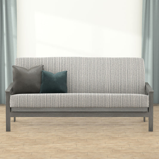 Bungalow Stripe Slate Futon Cover