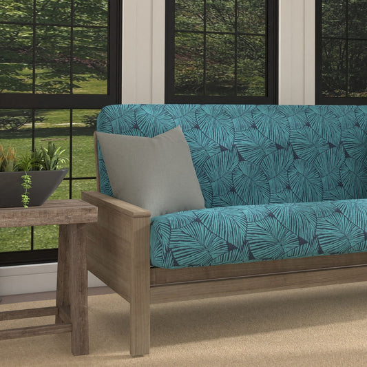Paradise Palm Denim Futon Cover