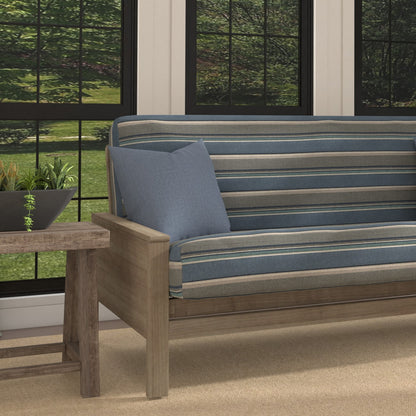 Patio Stripe Denim Futon Cover